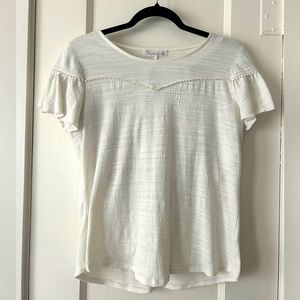 White Ruffle Sleeved Blouse